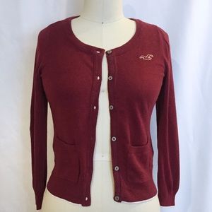 Burgundy Cardigan